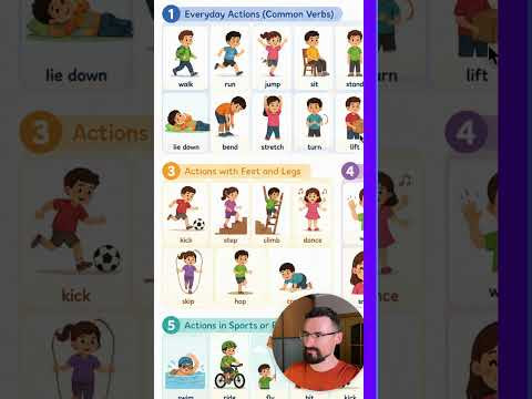 Physical Actions - Действия на Английском - English Vocabulary Elementary  #английский #learnenglish