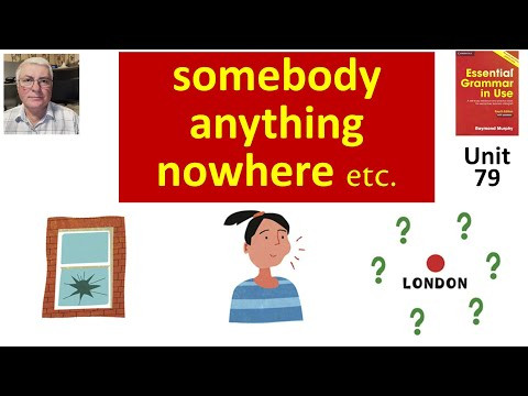 Somebody, anything, nowhere etc. Unit 79.