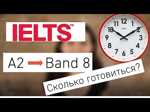 Сдать IELTS на BAND 8 - время на подготовку с уровня A2