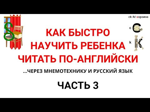 Чтение на английском через мнемотехнику. Как быстро научить ребенка читать на английском.